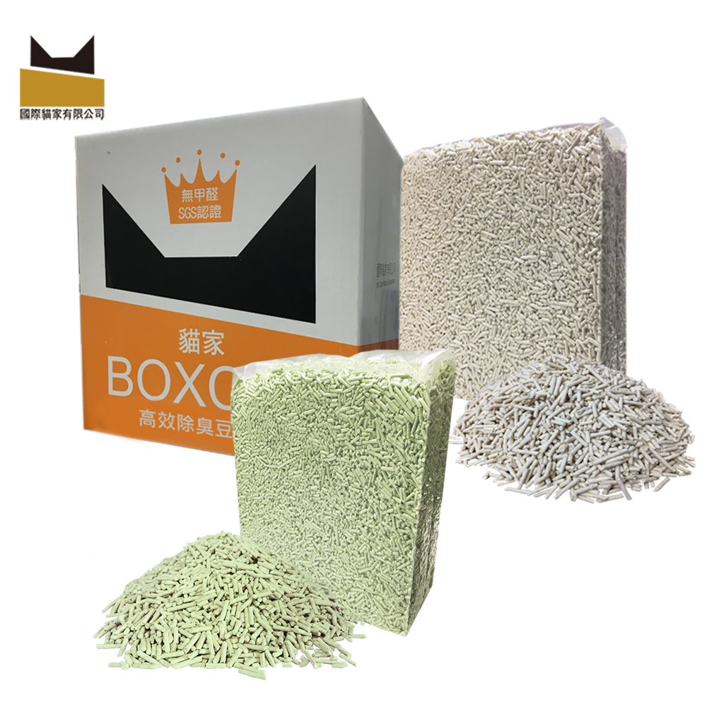 國際貓家 BOX CAT金標 高效除臭豆腐砂貓屋精裝組2KGX3包