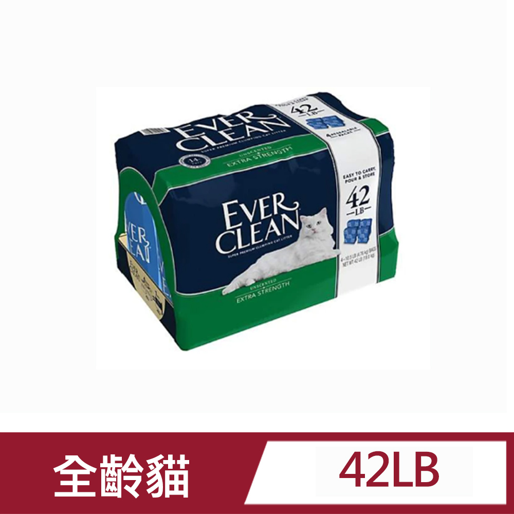 EVER CLEAN 藍鑽 強效低敏結塊貓砂(藍標)42LB(無香味)