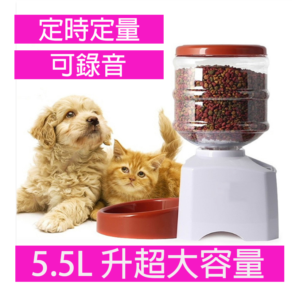 居家寵物自動餵食器5.5L-時尚白 (狗貓 適用)(福利品,展示機 有保固)