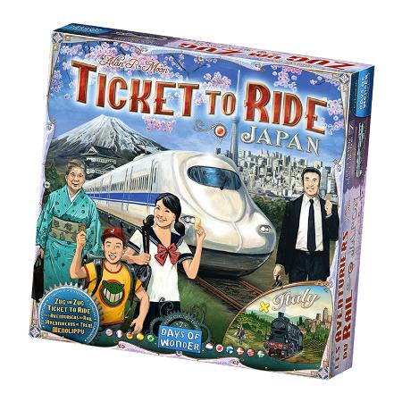 Asmodee 艾賜魔袋 鐵道任務地圖擴充: 日本&義大利 桌遊 (英文版)