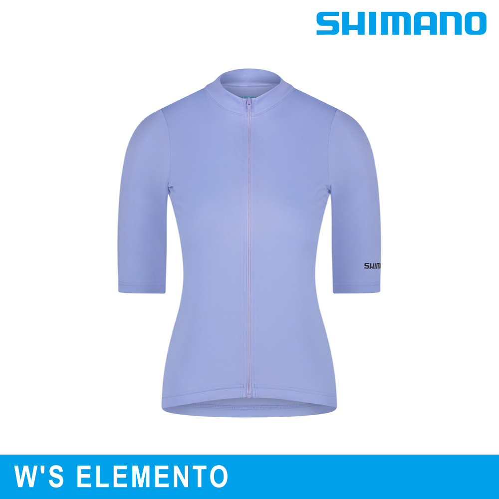 SHIMANO 禧瑪諾 ELEMENTO 女性短袖車衣|粉紫色 (S-L)