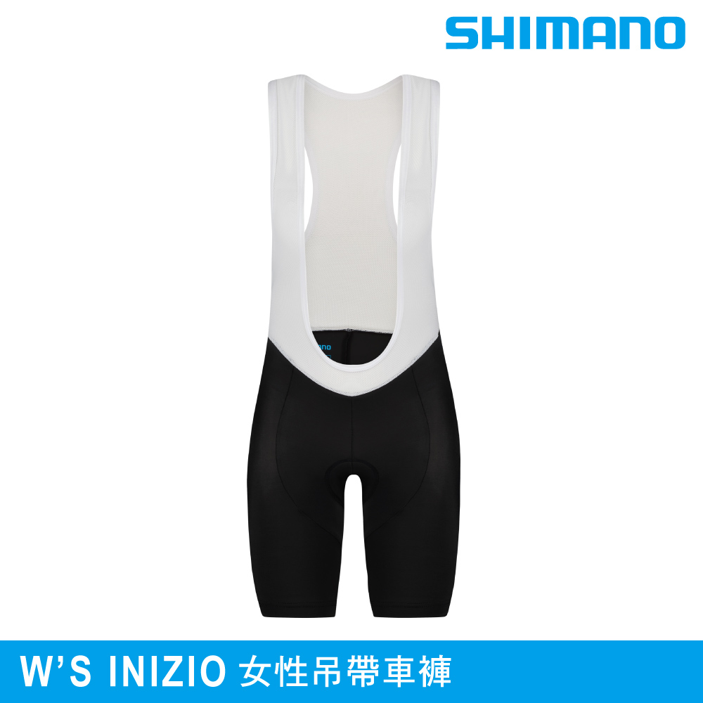 SHIMANO 禧瑪諾 女性吊帶車褲 INIZIO|黑色 S-XL (單車褲 自行車褲 公路車褲 吊帶褲)