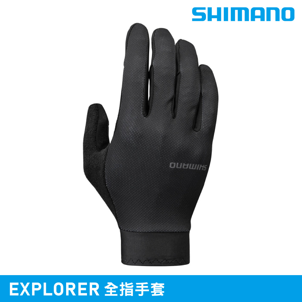 SHIMANO 禧瑪諾 全指手套 EXPLORER|黑色 XS-XXL (可觸控螢幕 單車手套 自行車手套 城市綠洲)
