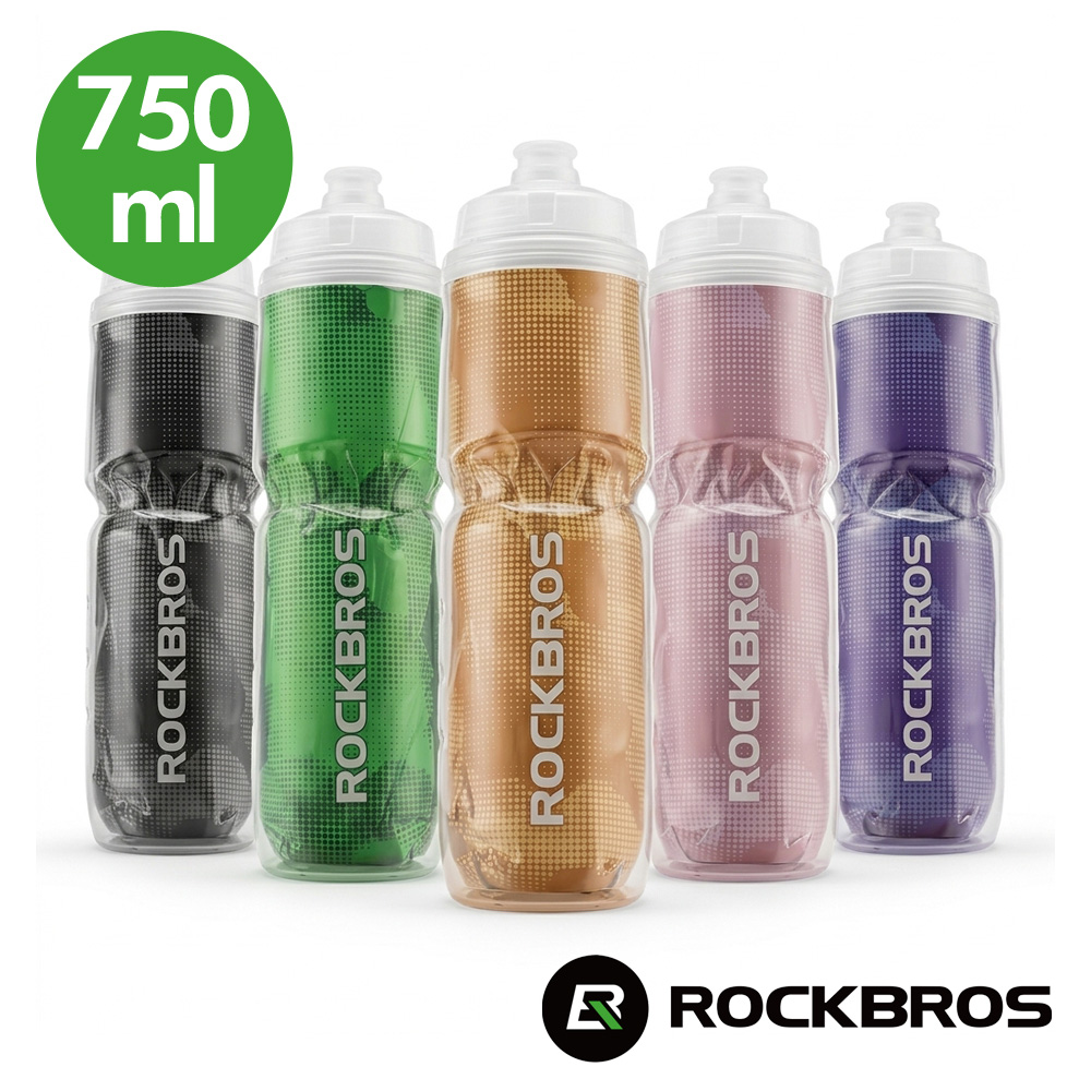 ROCKBROS 保冷防塵噴射水壺 750ml 多款 (保冷瓶/水壺/附防塵蓋/補水/戶外/運動/露營/旅遊/35210019)