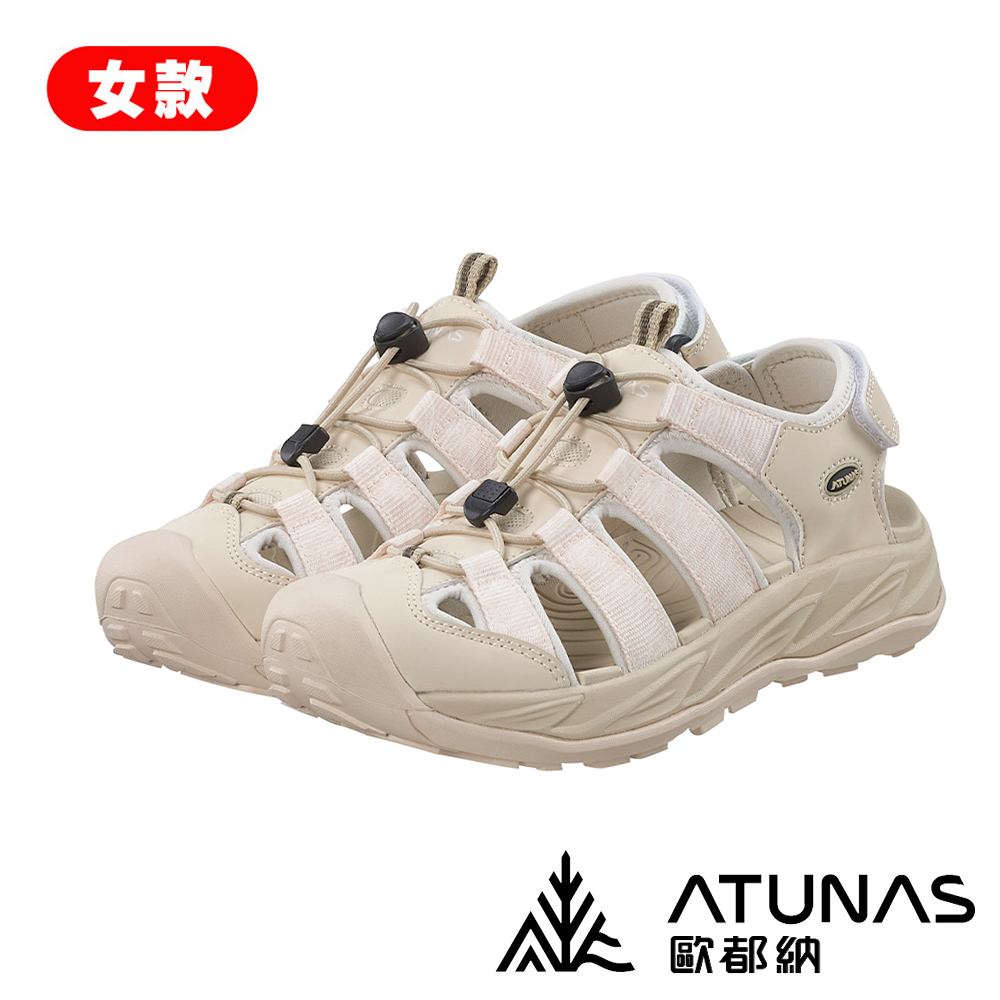 《ATUNAS 歐都納》水陸輕量減震護趾涼鞋女款A1GCGZ 自行車透氣厚底休閒涼鞋玩水戶外露營