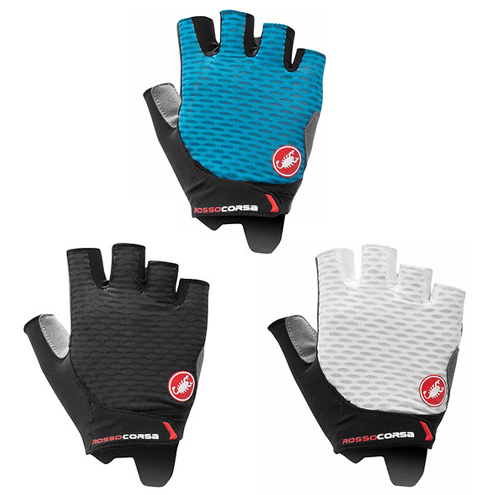CASTELLI 蠍子 ROSSO CORSA 2 W GLOVE 女款 運動騎行半指手套