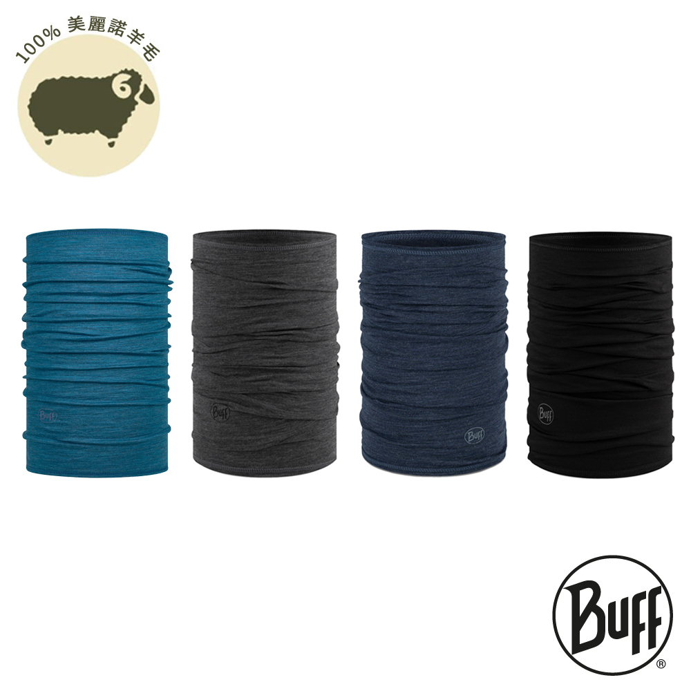BUFF 美麗諾羊毛頭巾 125gsm 多款 (季節交替/羊毛/路跑/健行/單車/爬山)