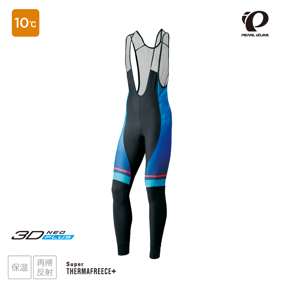 PEARL iZUMi T990-3DNP-2  10度C 男款吊帶長車褲 冷光藍