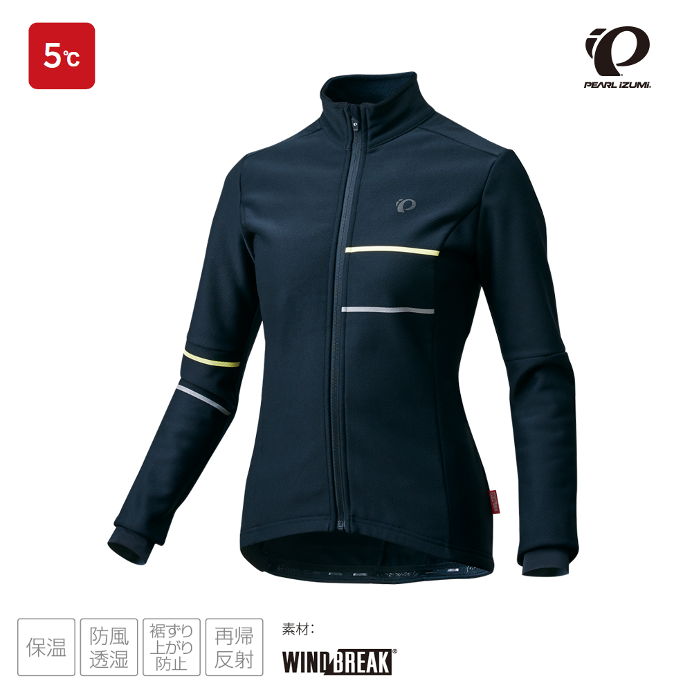 PEARL iZUMi W3600-BL-1 女款秋冬 5度C 防風保暖長車衣 黑