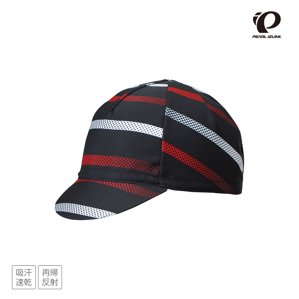 PEARL iZUMi 471-13 騎行小帽 黑底紅白線