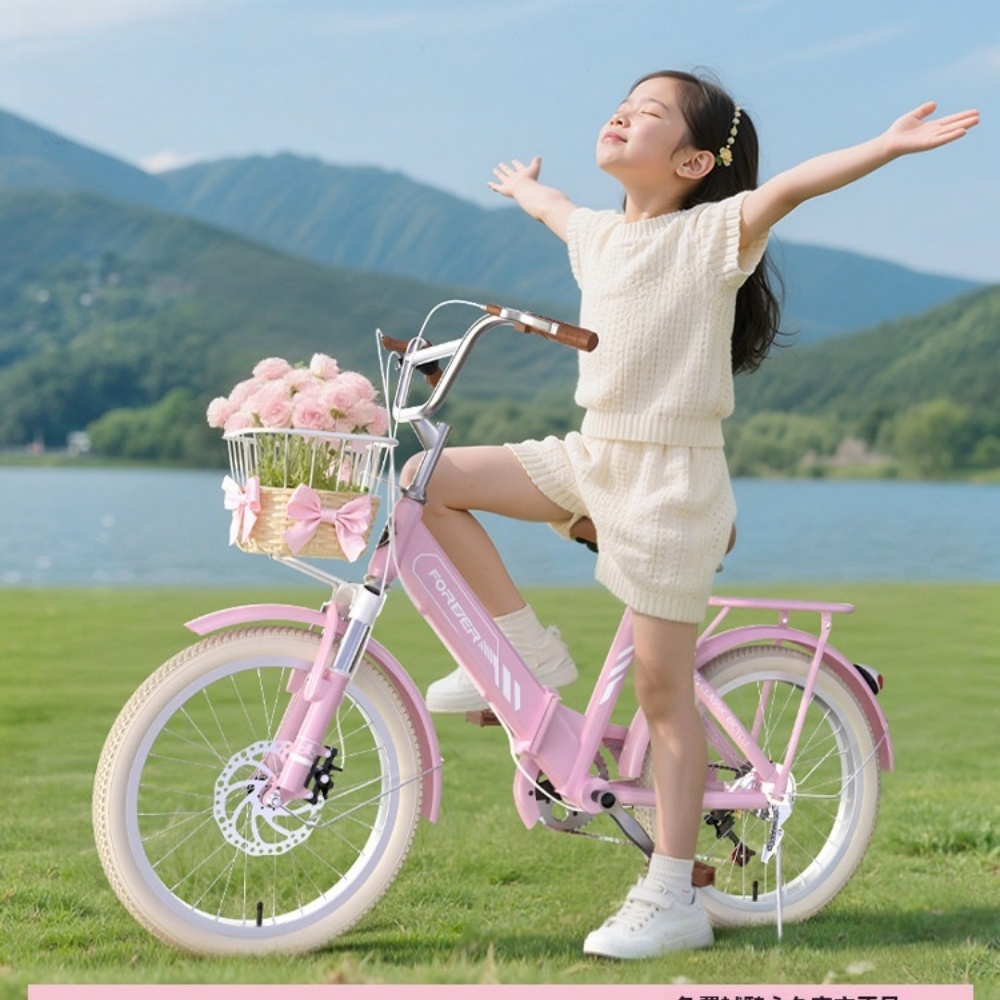 兒童自行車 折疊輕便 6-12歲 減震變速 中大童學生單車 變速自行車 折疊自行車 鎂合金三刀輪 18寸