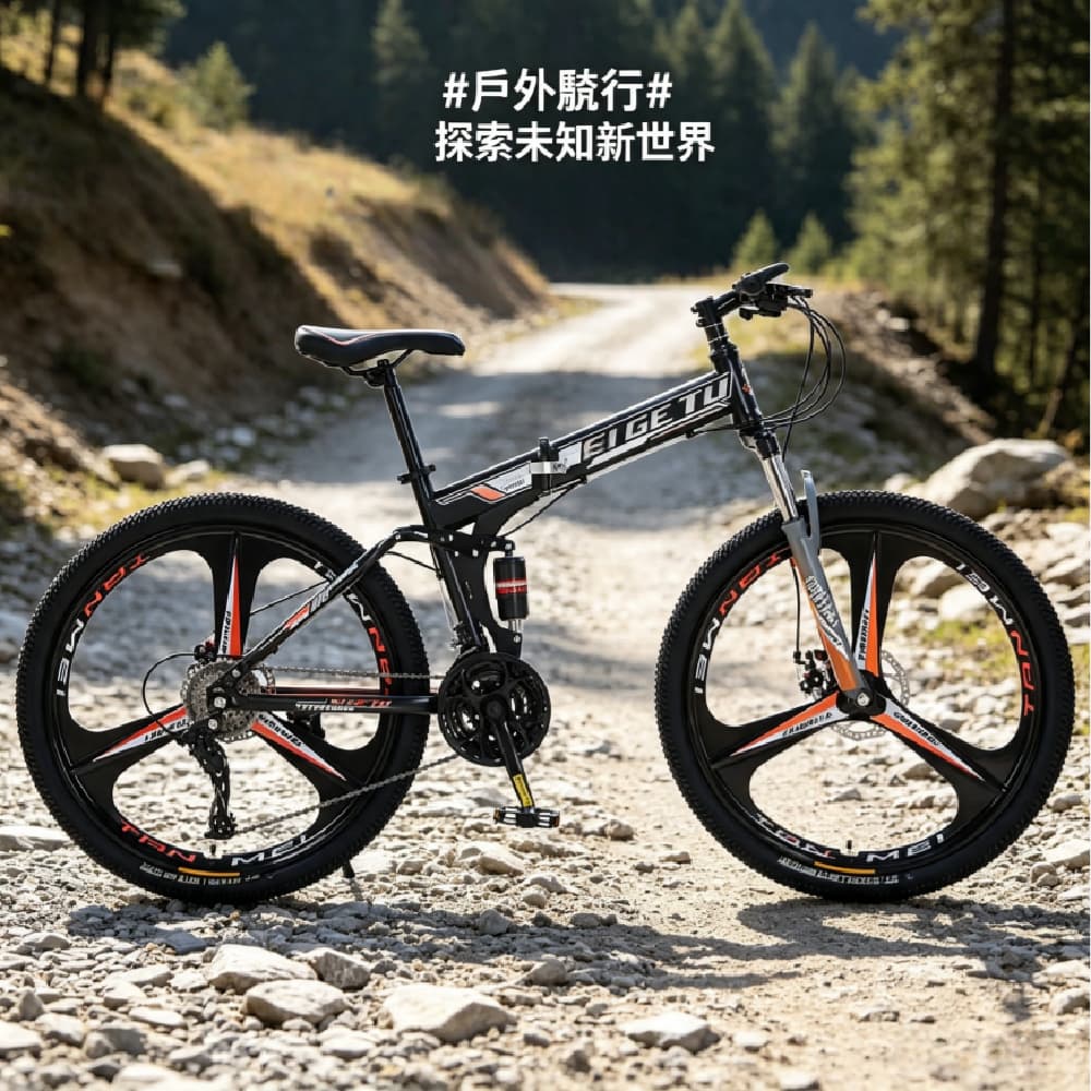 FANGGE 方格 單車 自行車 戶外變速山地車 登山車 26英寸27速 便攜騎行單車 中小學生單車 折疊自行車