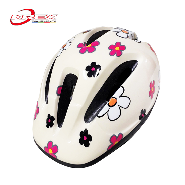 CS-2700 兒童自行車安全帽 奶茶花朵