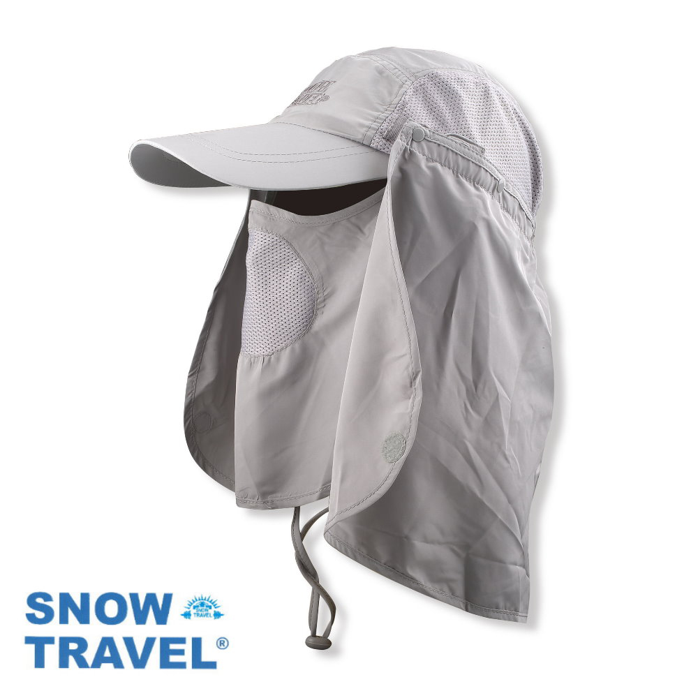 SNOW TRAVEL 雪之旅AH-4 抗UV遮陽休閒帽(臉/肩頸部防曬設計,進口HIGH