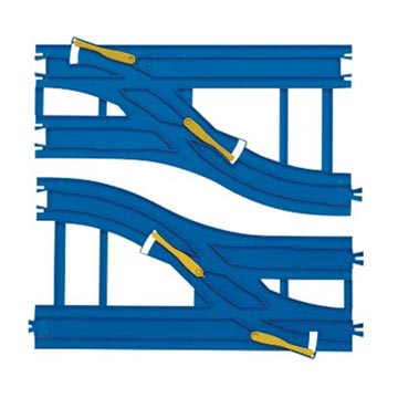 TAKARA TOMY PLARAIL 火車配件 R-15複線Y軌