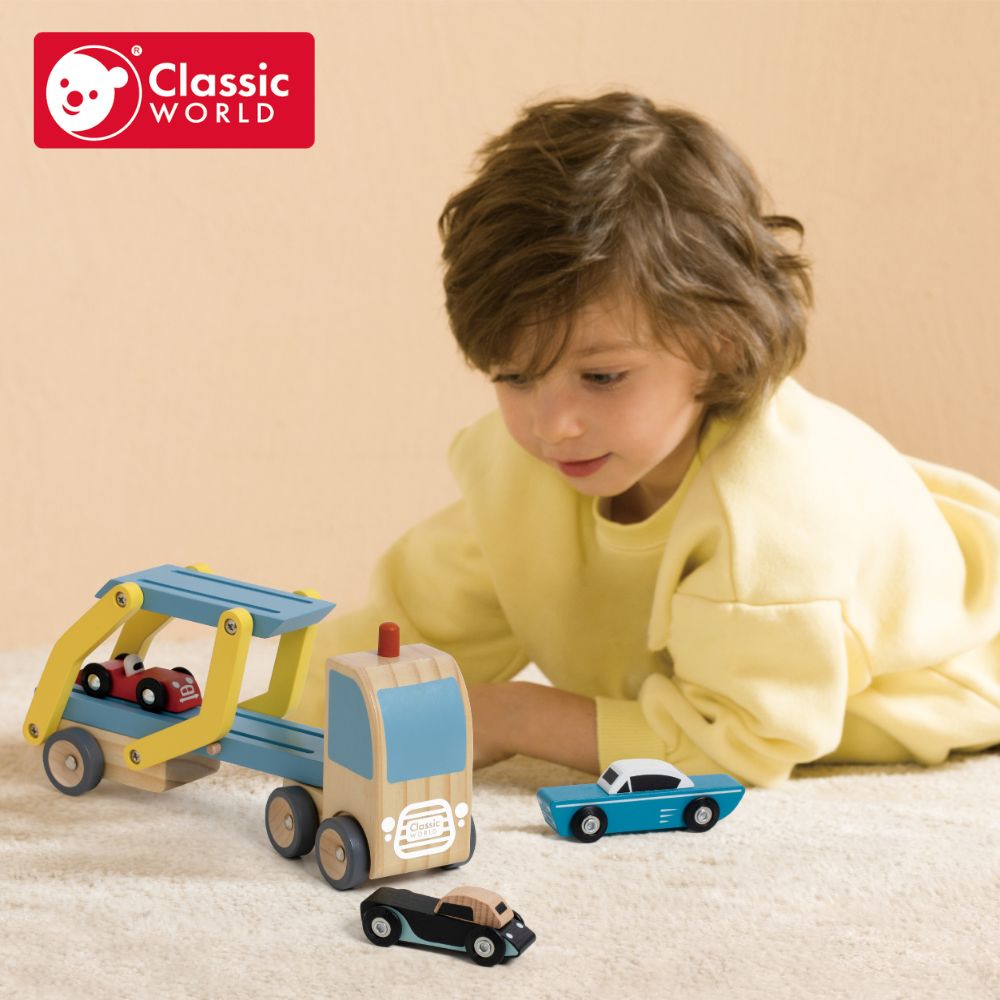 Classic world 德國客來喜經典木玩■快樂小車搬運工《50616》