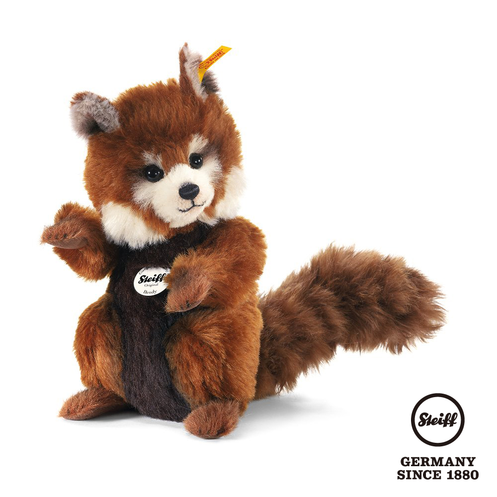 STEIFF 金耳釦泰迪熊 德國 - Bendy Red Panda (原創收藏版_黃標)