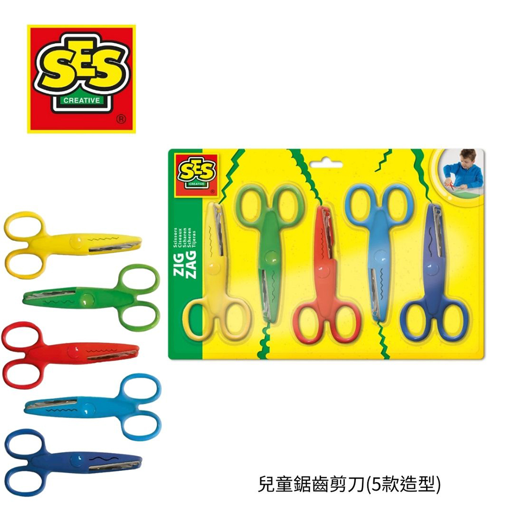 SES 兒童鋸齒剪刀(5款造型)-00839