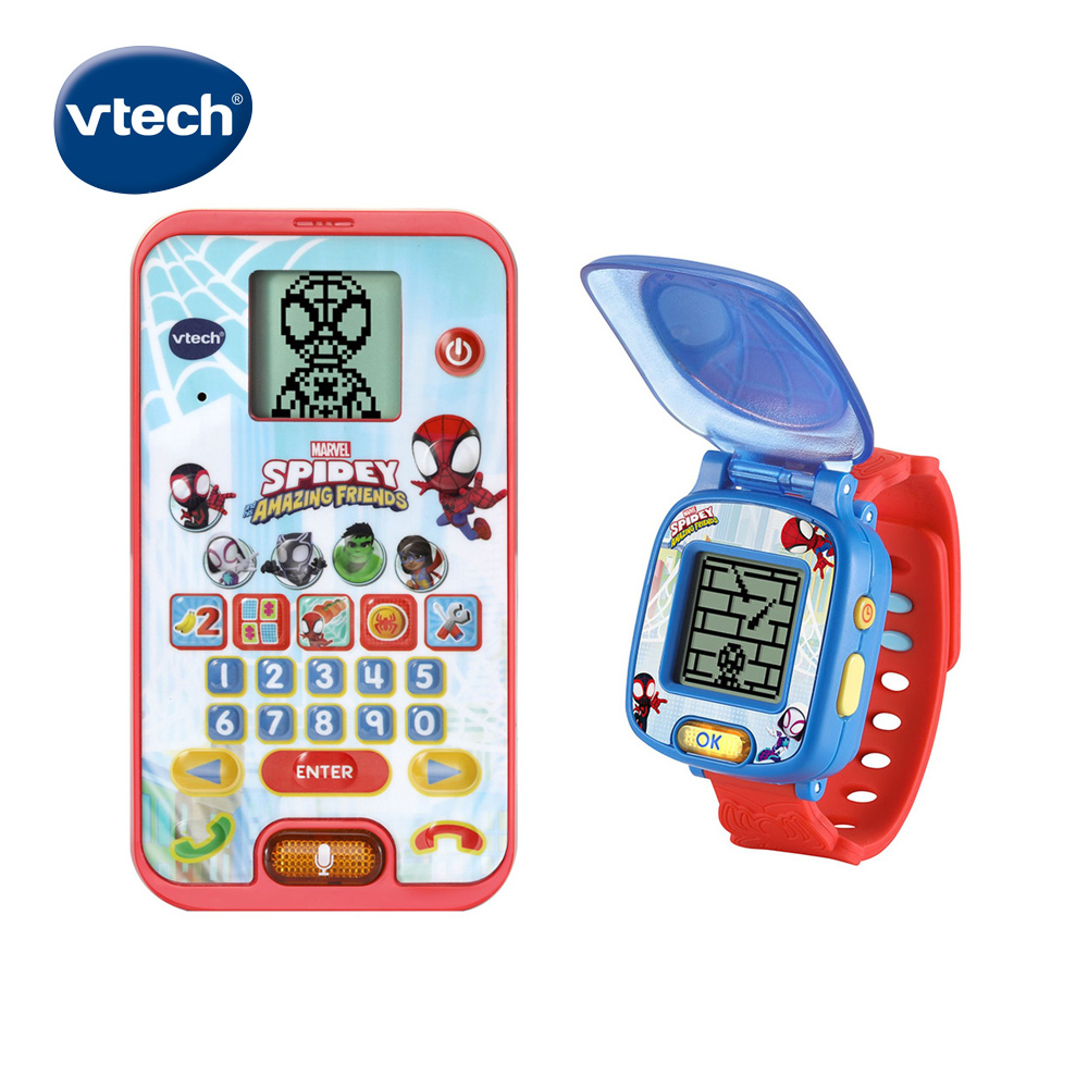 Vtech 蜘蛛人-英語學習智慧互動2入組 (手機+手錶)