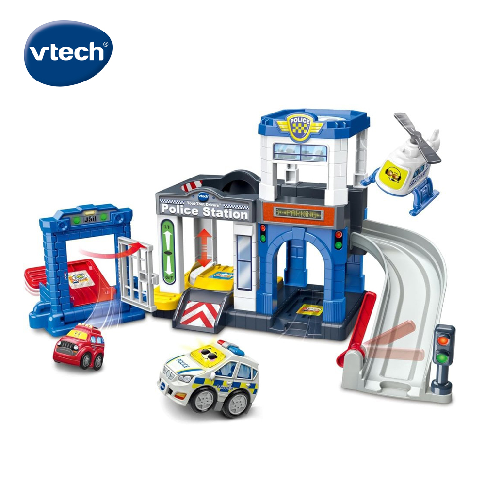 Vtech 聲光城市嘟嘟車-城市警察局軌道組