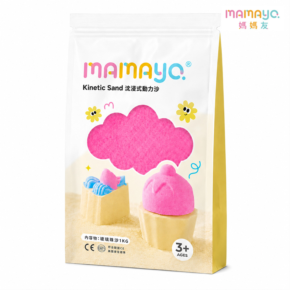 mamayo 媽媽友 沉浸式動力沙補充包(1KG櫻花粉)