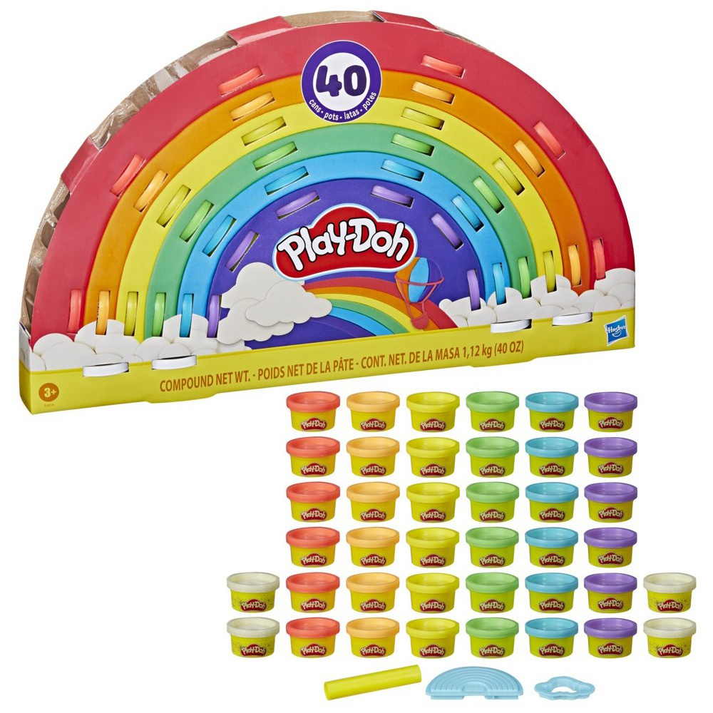 Play-Doh 培樂多 彩虹派對40色黏土組 E6016