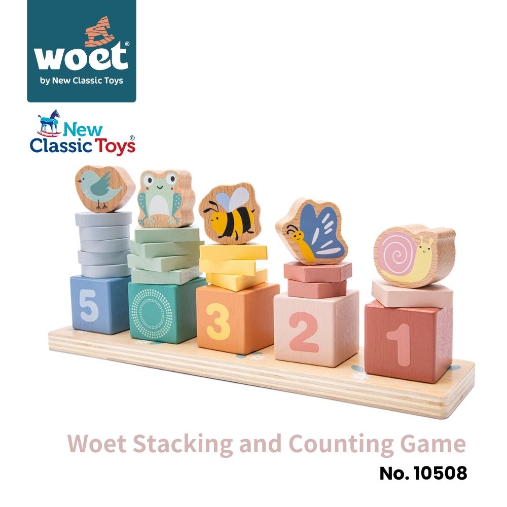 New Classic Toys 寶寶動物數字堆疊玩具-10508