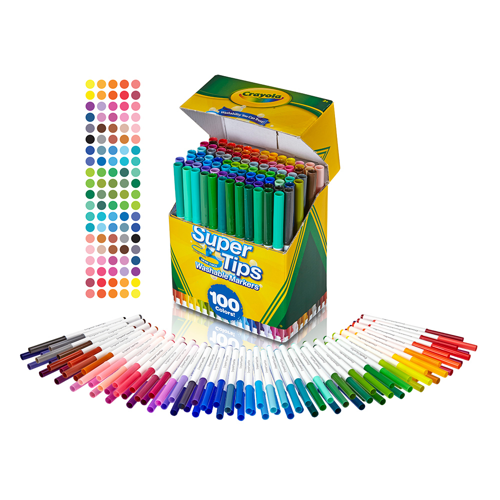 美國 Crayola繪兒樂 可水洗細桿彩色筆100色