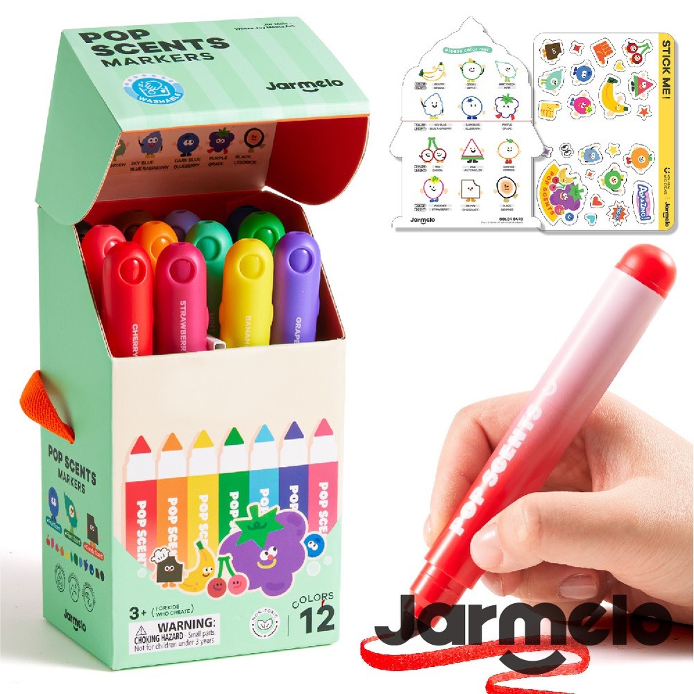 JoanMiro & JarMelo 原創美玩□水果香氛可水洗彩色筆（12色） JA99940