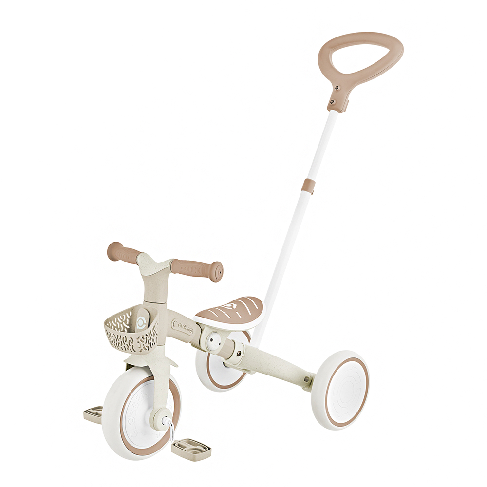 Globber 哥輪步 官方直營 LEARNING TRIKE 3合1多功能滑步腳踏推車-法式燕麥奶茶