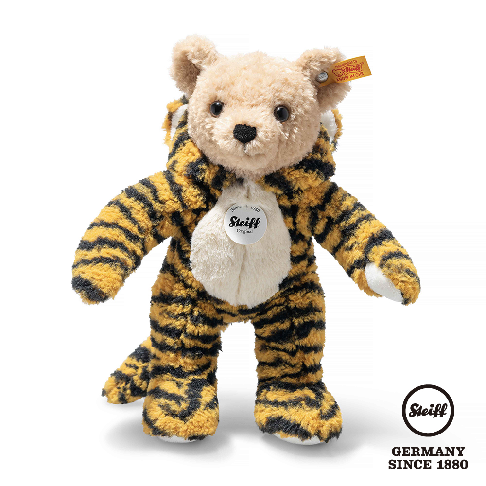 STEIFF德國金耳釦泰迪熊 - Teddy bear tiger 泰迪熊老虎 (經典泰迪熊_黃標)