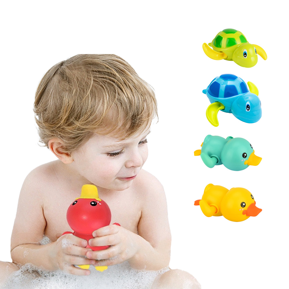 Mesenfants 【4入】兒童戲水玩具 浴室洗澡發條玩具 小烏龜 鴨子