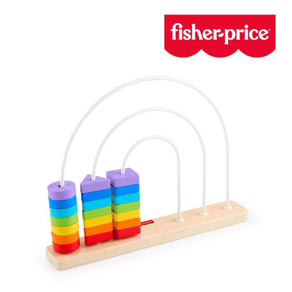 Fisher-Price 費雪牌 【奇哥】費雪 木製彩虹串珠台
