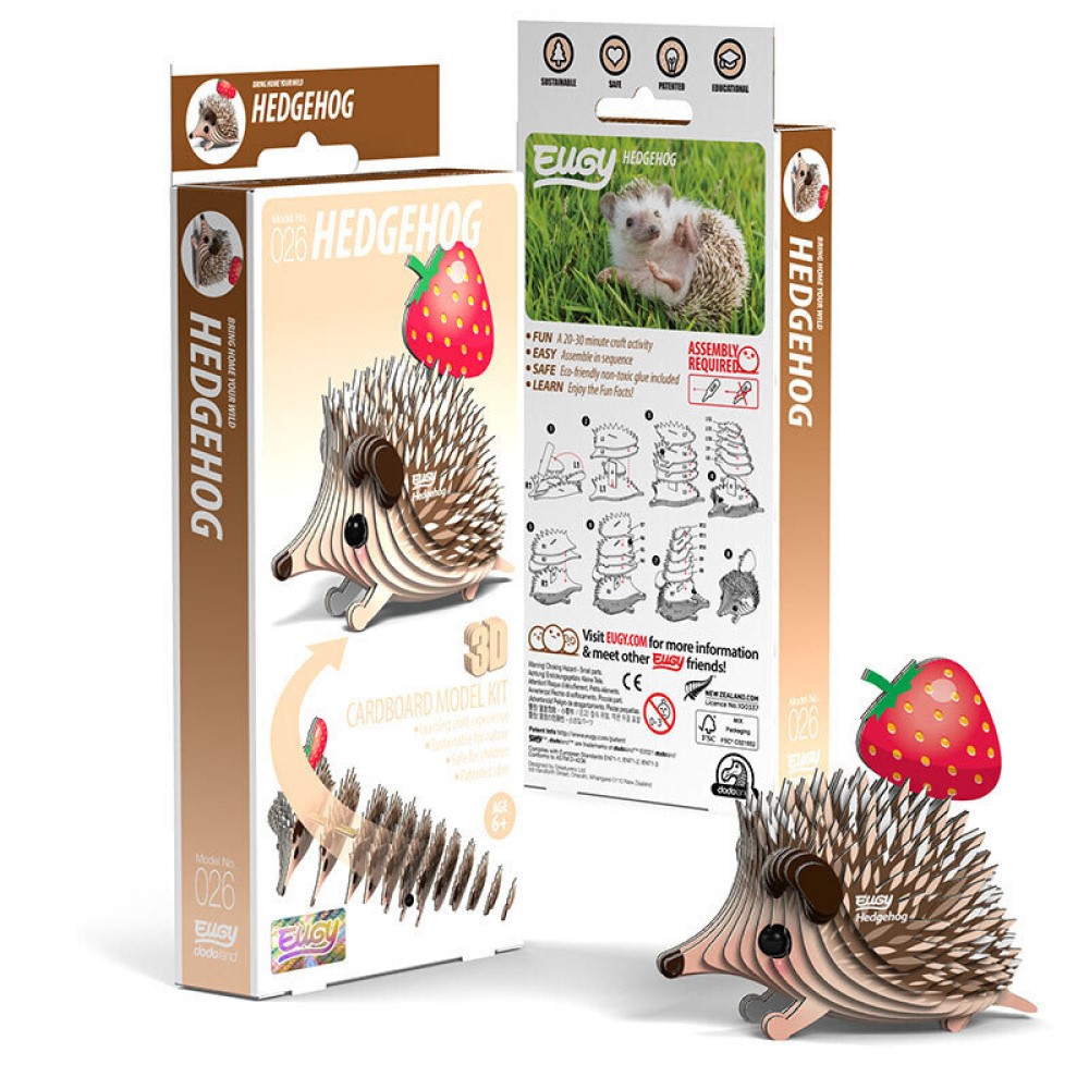 EUGY 3D立體紙拼圖 刺猬款