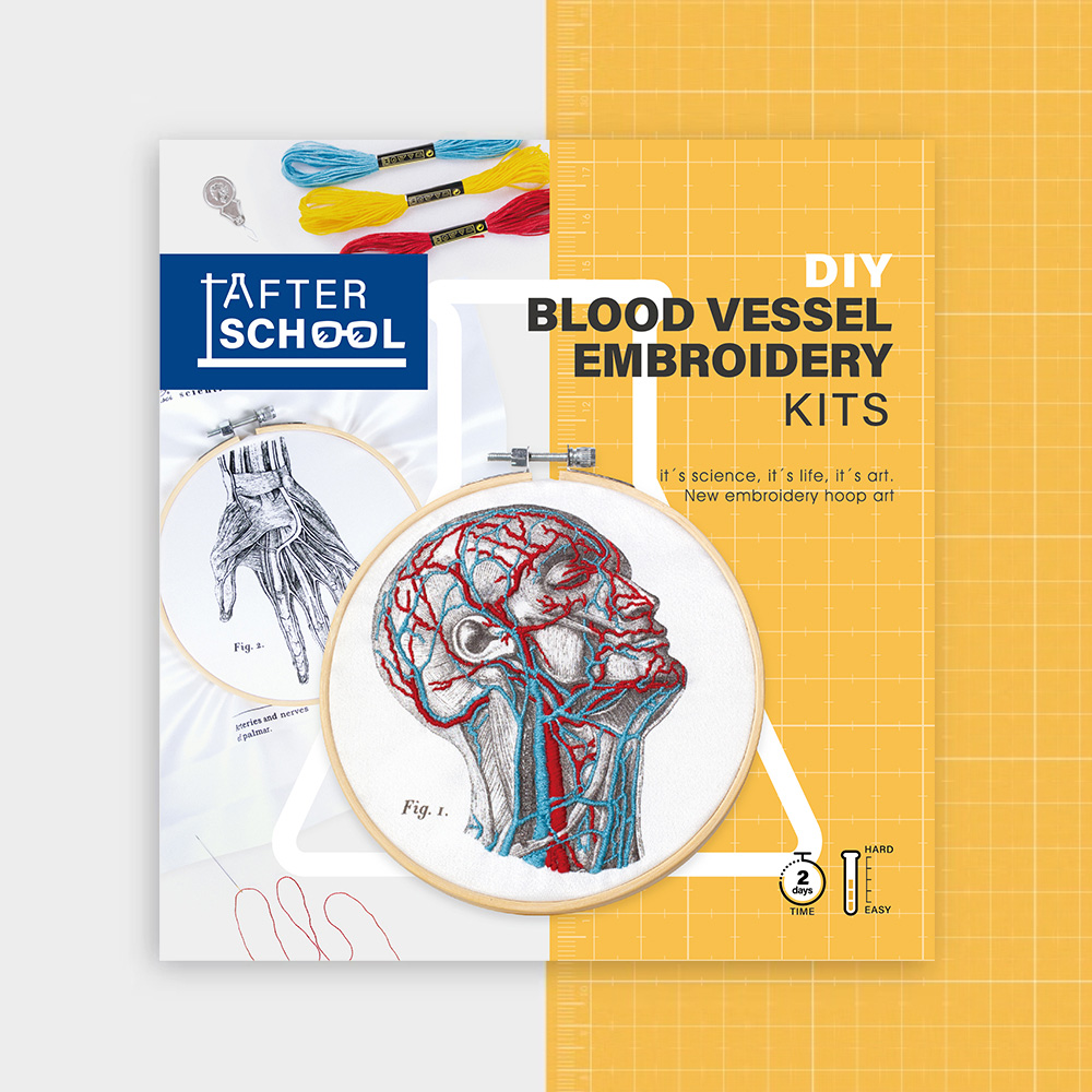 賽先生科學工廠 After School - 人體血管分布刺繡套組
