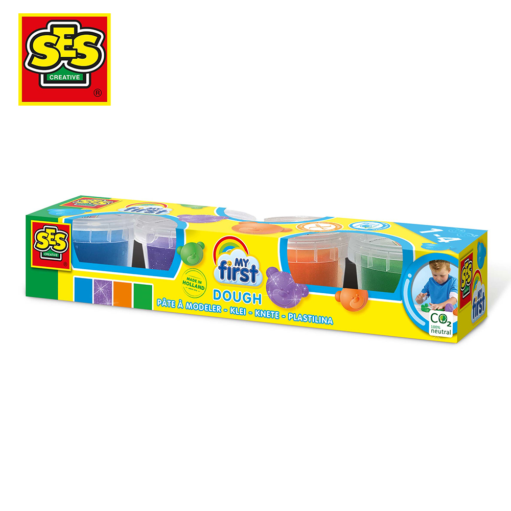 SES 荷蘭 幼兒無毒創意黏土4色x90g-14431(其他規格)