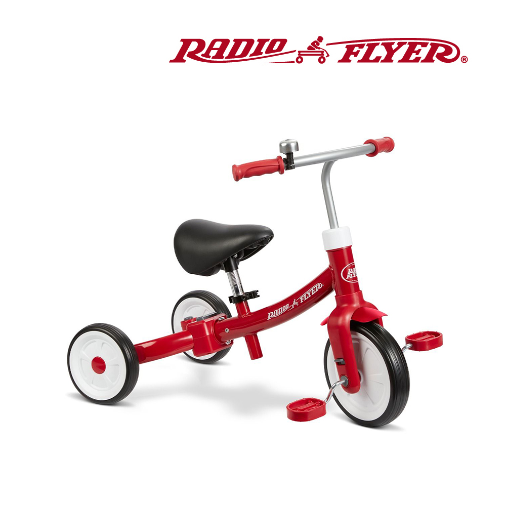 Amazon.com: Radio Flyer 34TX Kids Beginner Classic Steel Framed 10 Inch  Front Wheel Adjustable Seat Tricycle with 3 Position Push Handle, Red :  Toys & 