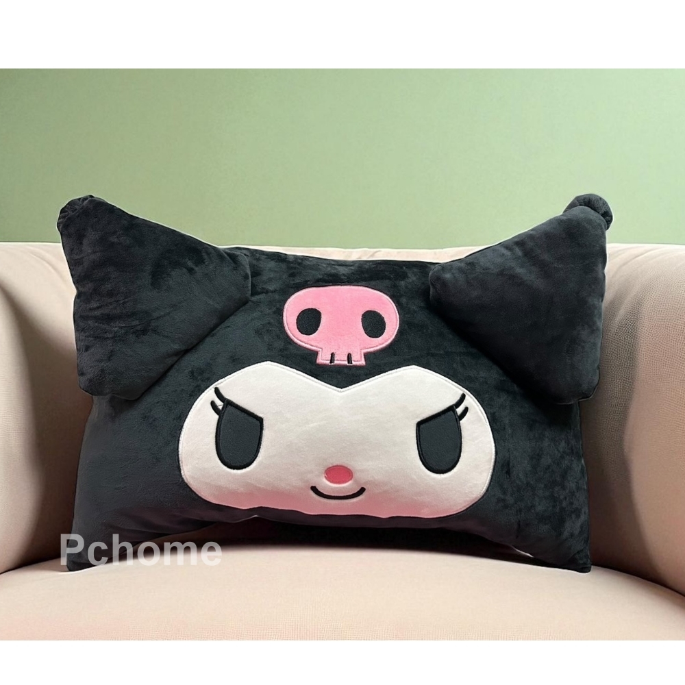 Sanrio 三麗鷗 【萌萌酷洛米】長型抱枕-黑色