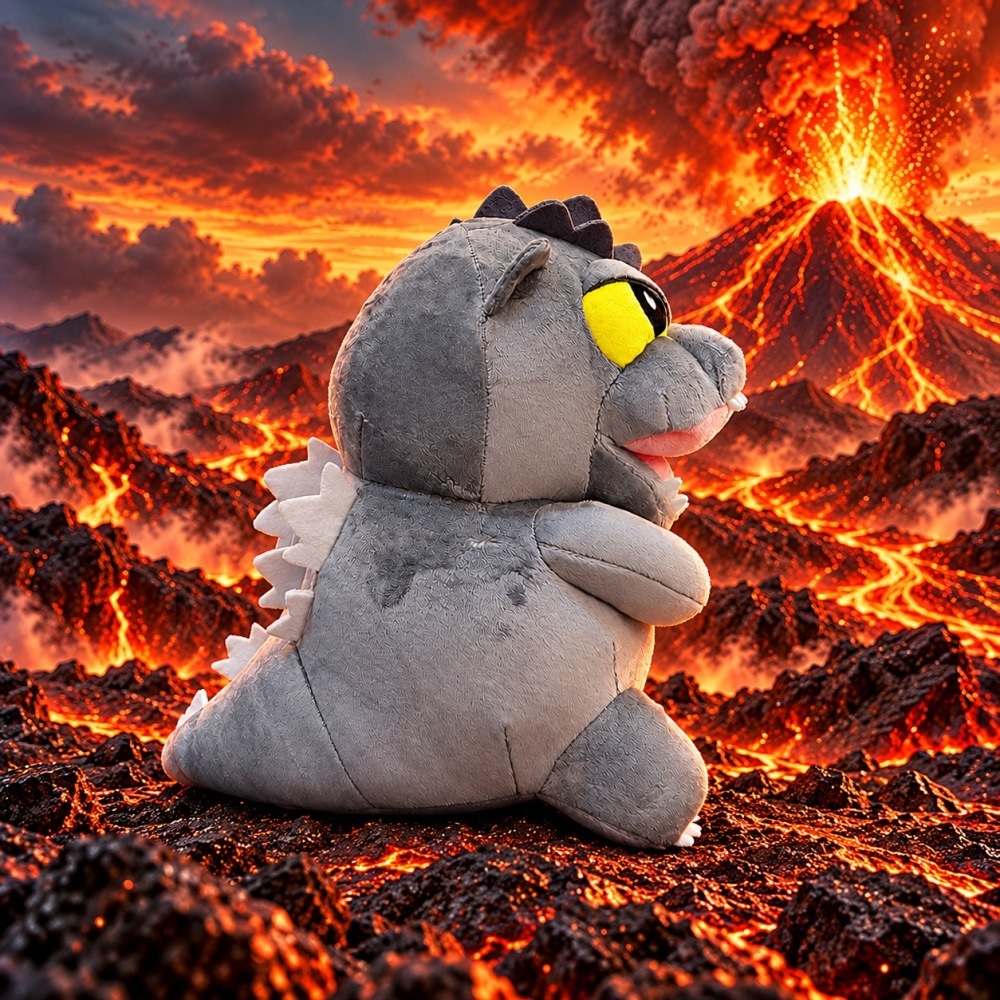 【哥吉拉 Godzilla】Q霸大眼坐姿絨毛玩偶