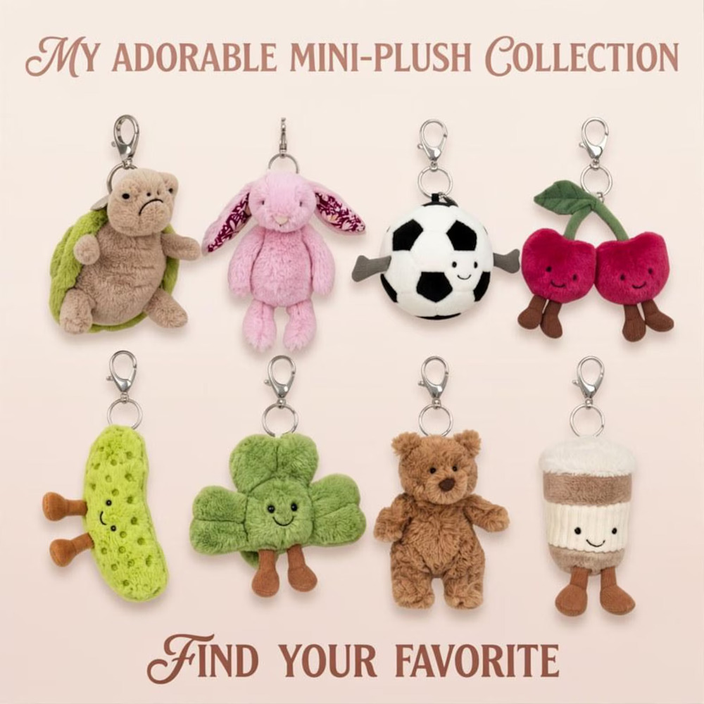JELLYCAT 英國限定 經典JellyCat 鑰匙圈 吊飾 掛飾 包包掛件 玩偶吊飾