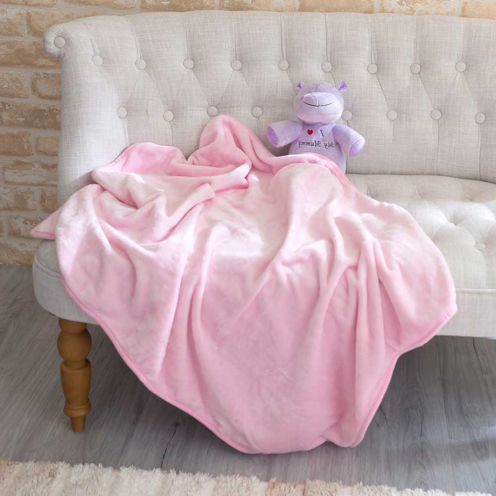 棉花田【河馬】超柔可愛玩偶多功能保暖毯(100x75cm)