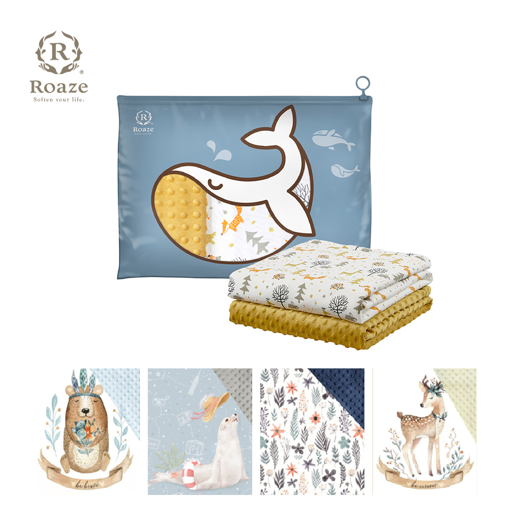 Roaze 柔仕 袋裝舒眠豆毯厚款-(多款任選)