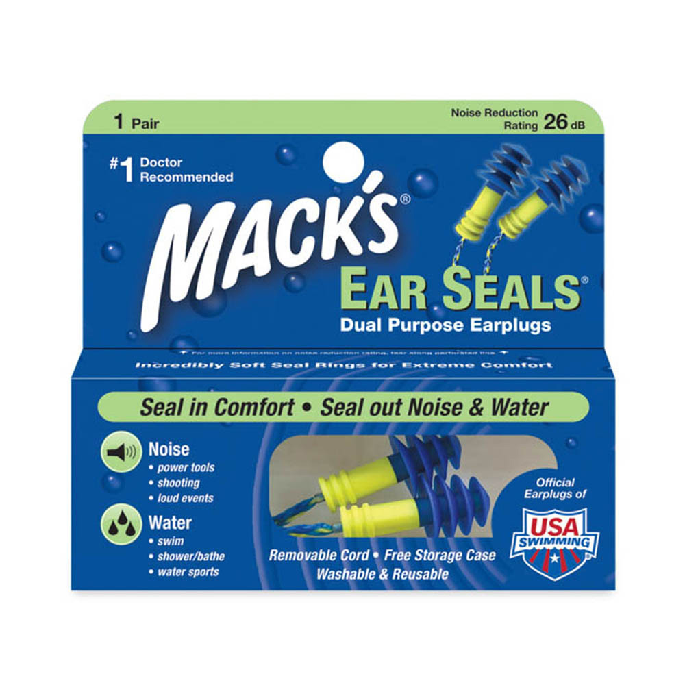 美國 Macks 游泳耳塞 有防丟繩 美國國家游泳隊專用