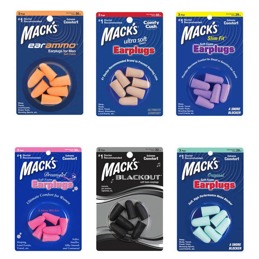 美國 Macks 泡棉耳塞 3副裝 防噪音 飛行 游泳 適用