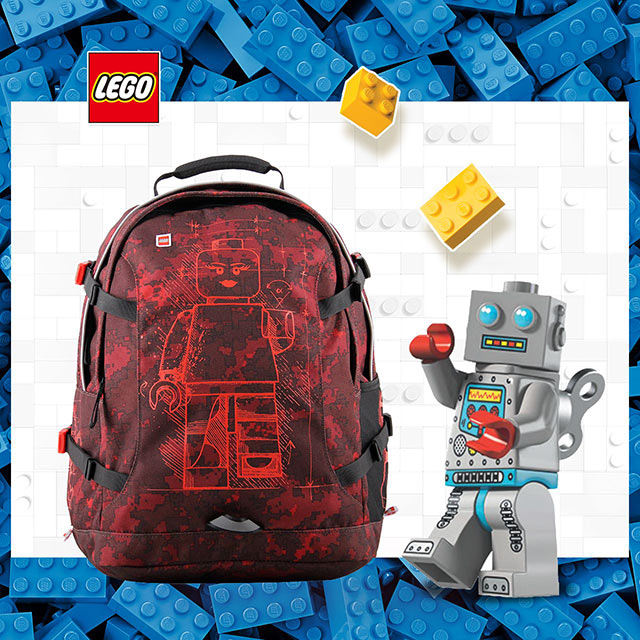 LEGO 樂高 經典人形積木小背包-紅機器人 20041-1916