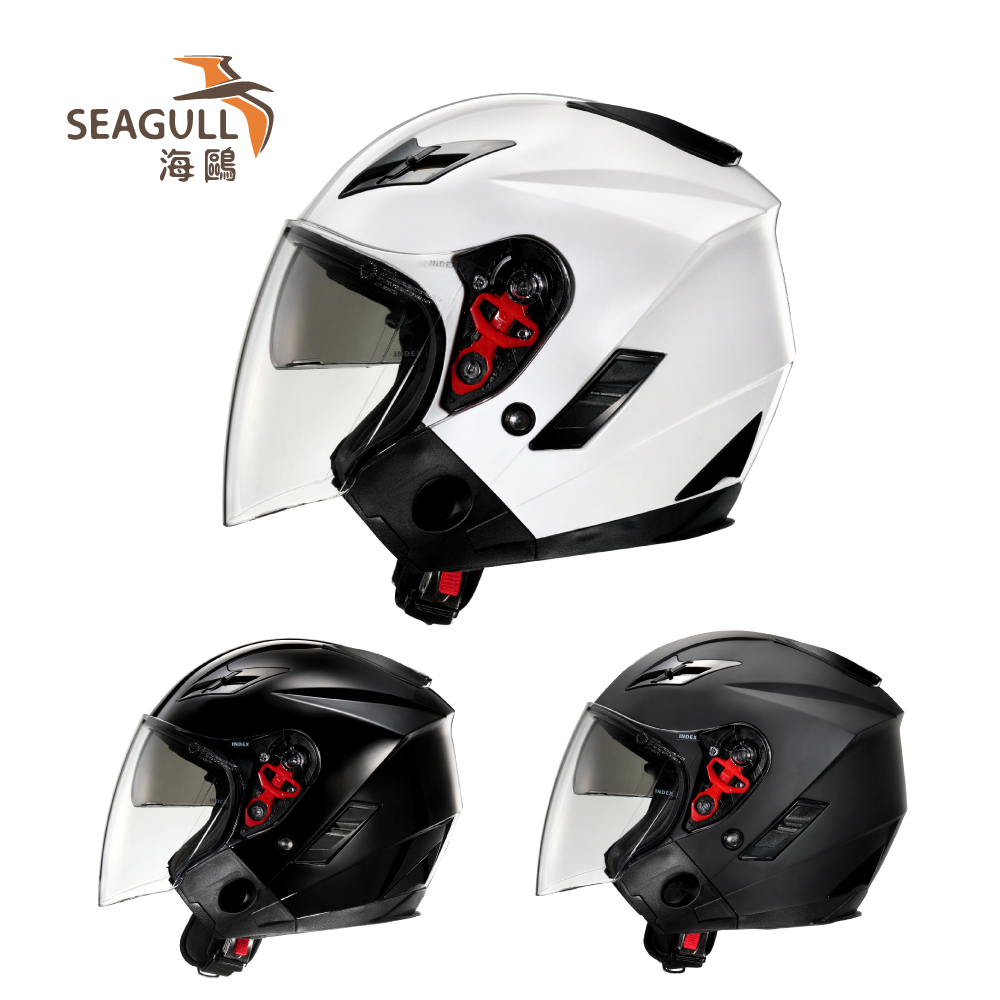 SEAGULL 海鷗 泰國INDEX-TESLA騎士素色安全帽