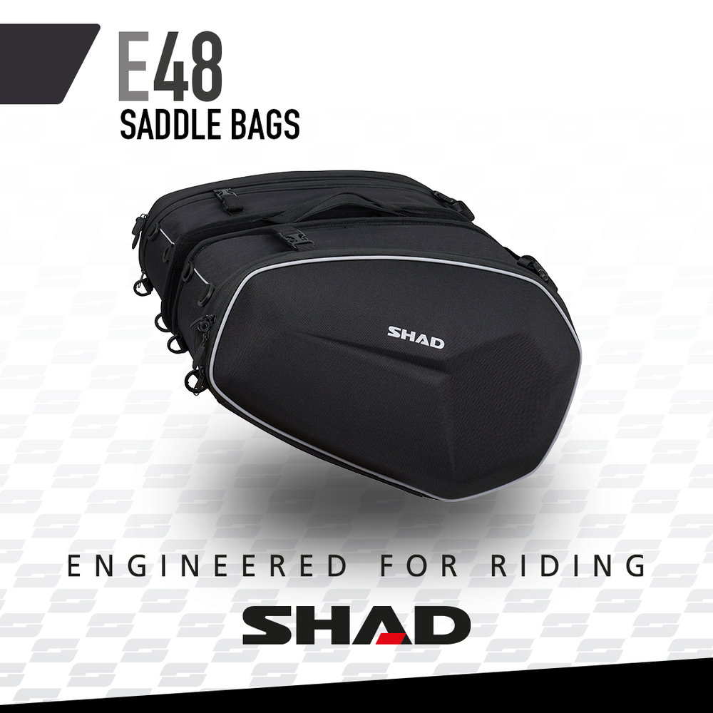 SHAD E48 可擴充式 半硬式馬鞍包 (左+右一組)