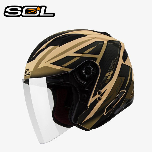 【SOL SO7 SO-7 國旗 消光沙漠黃 安全帽 】雙層鏡片、遮陽鏡片 LED 警示燈設計