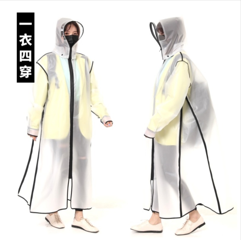 UF72 UF-UP3(白色)熱壓合防水雙側擴大拉鍊式加大加長背包雨衣/外送員/外務/業務/騎車/戶外運動