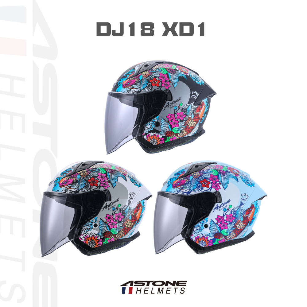 ASTONE DJ18 XD1 彩繪款 3/4罩 安全帽